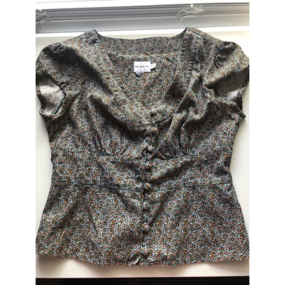3for20 🎀 Calvin Klein Cap Sleeve Blouse - Picture 1 of 3